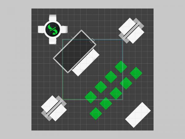 RE-9121 Rental Trade Show Island Exhibit -- Plan View